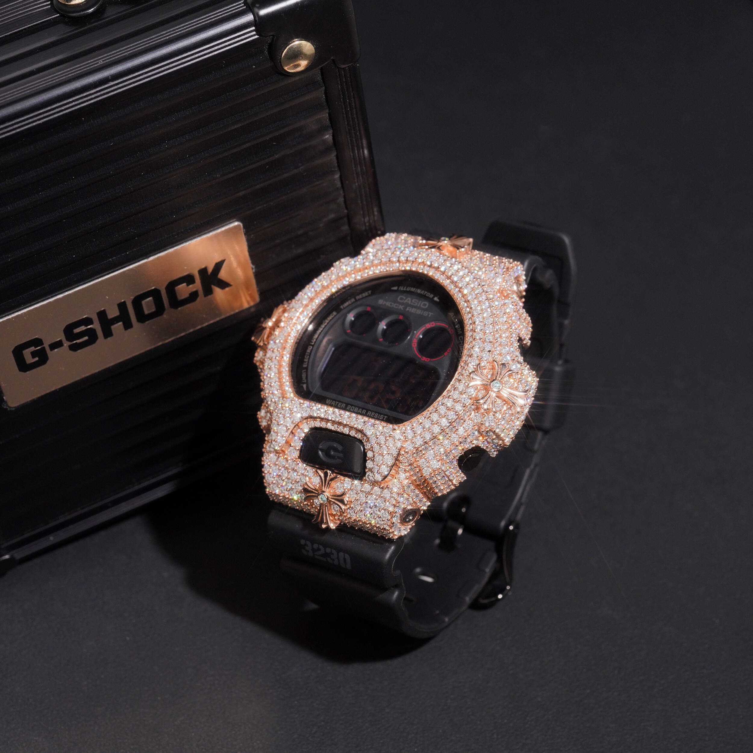 Iced Out Buss Down Moissanite Diamond DW6900 detail - The Real Jewelry Company