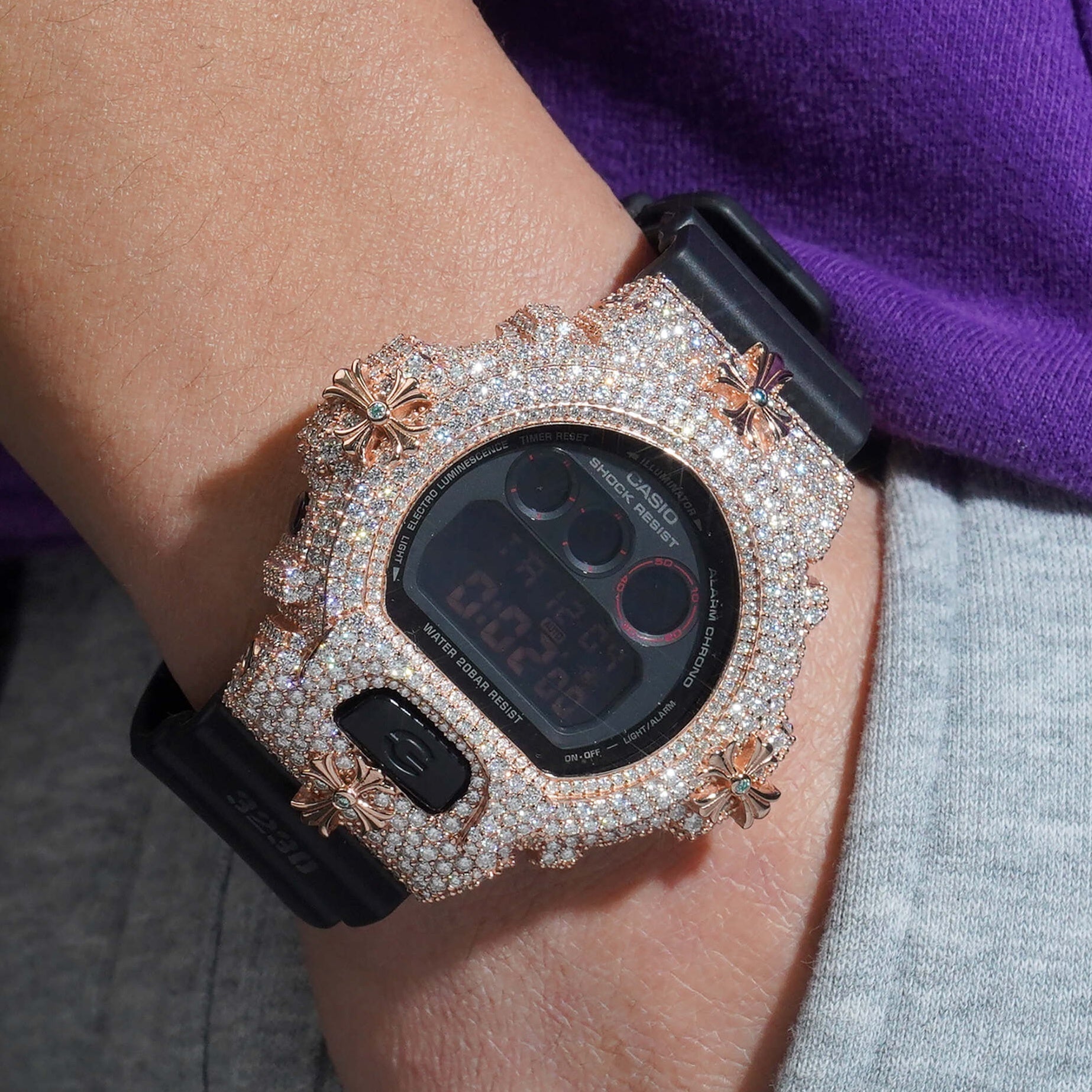 Iced Out Buss Down Moissanite Diamond DW6900 - Moissanite Watch from The Real Jewelry Company