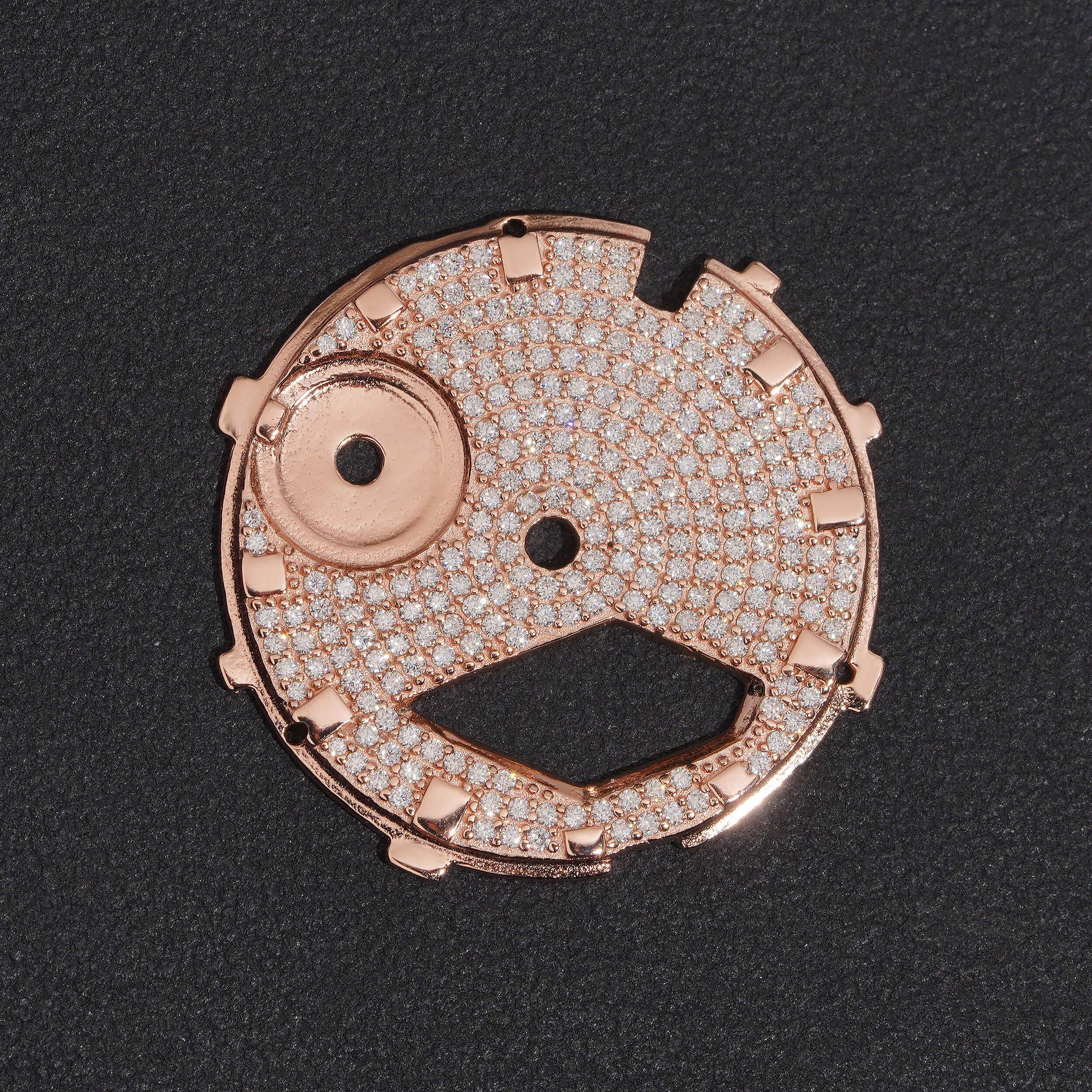 GA2100 Inside Iced Out Dial Moissanite Diamond G Shock side view - The Real Jewelry Company