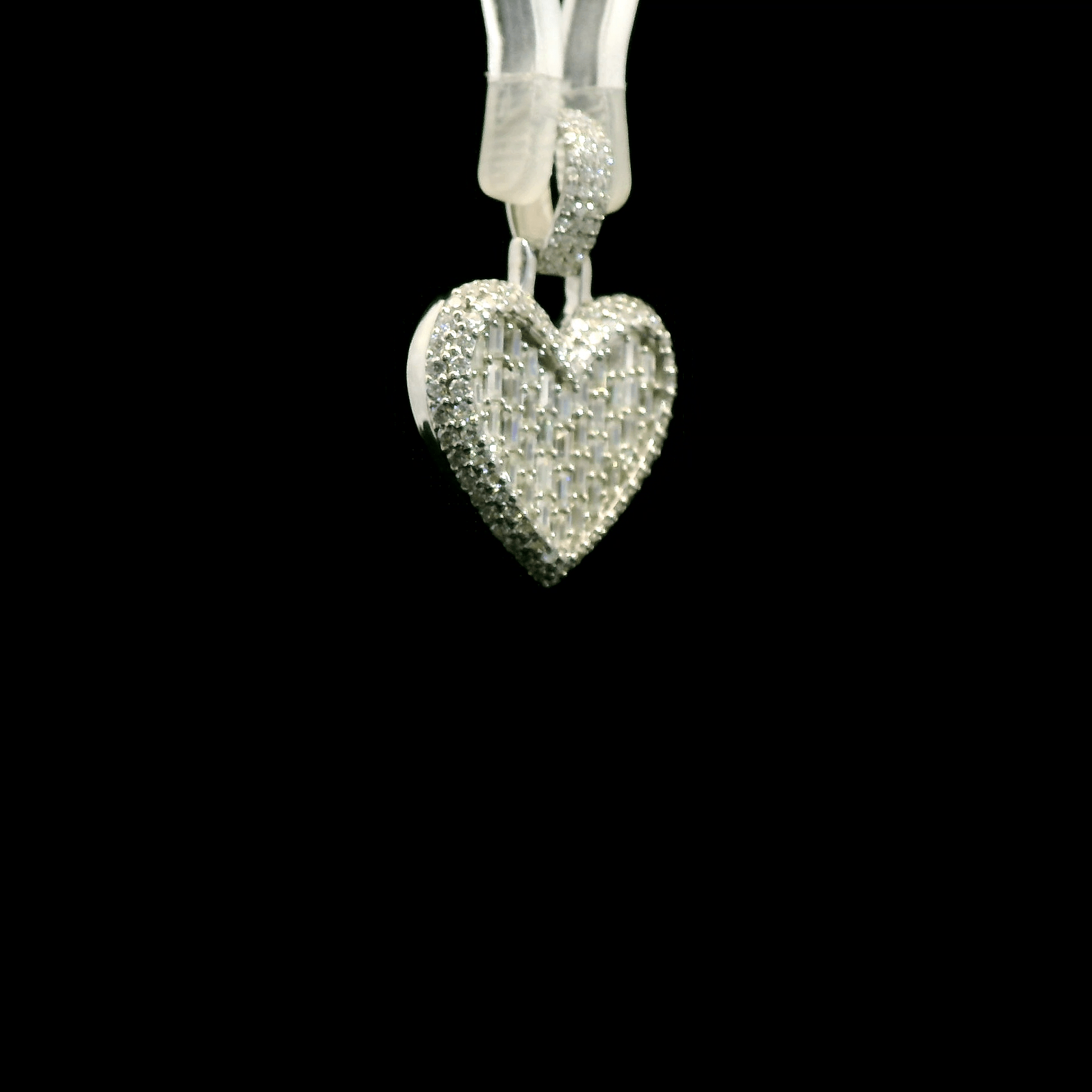 Baguette Moissanite Heart - Shaped Pendant - The Real Jewelry CompanyThe Real Jewelry CompanyPendants