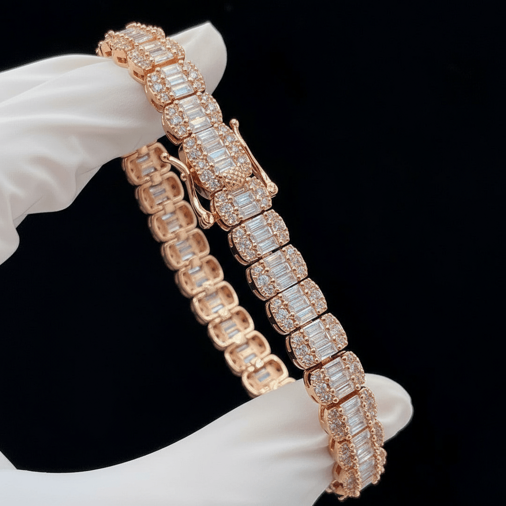 Baguette Moissanite Tennis Bracelet