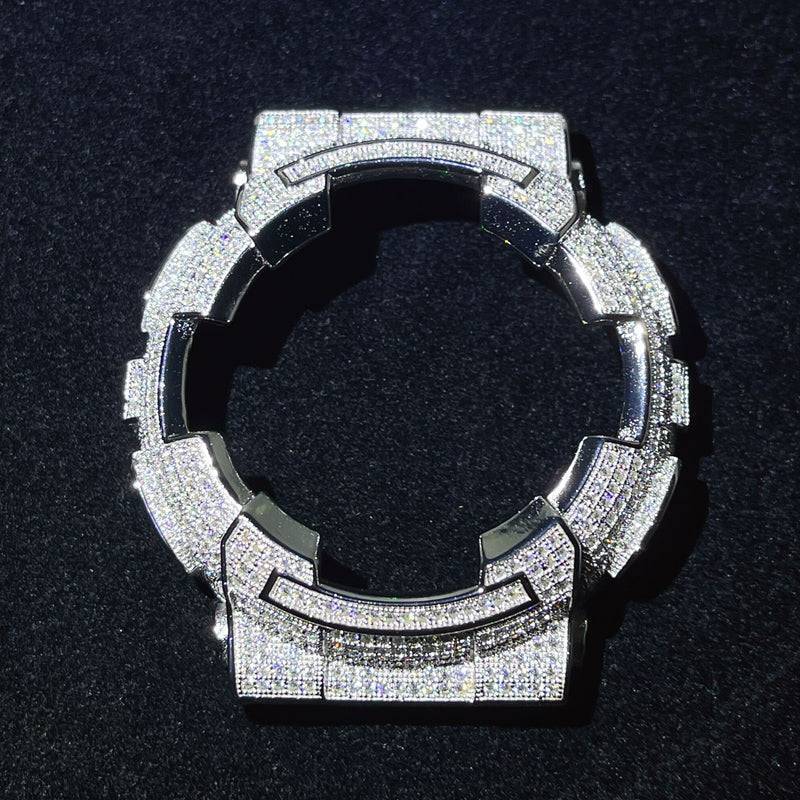 Custom G Shock GA100 Diamond Watches Case 14K Gold - Moissanite Watch from The Real Jewelry Company