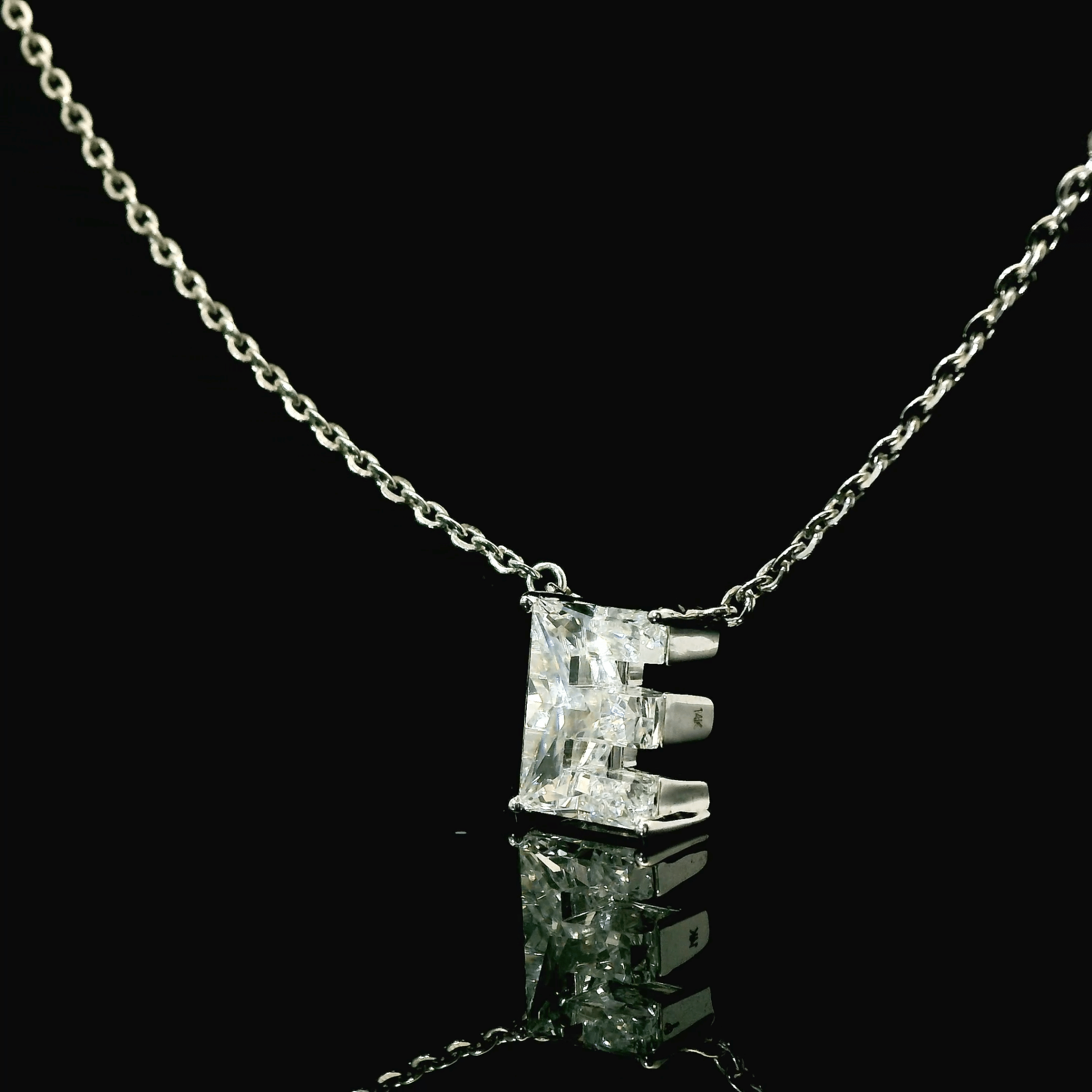 Diamond Cut Letter E Pendant - The Real Jewelry CompanyThe Real Jewelry CompanyCharms & Pendants