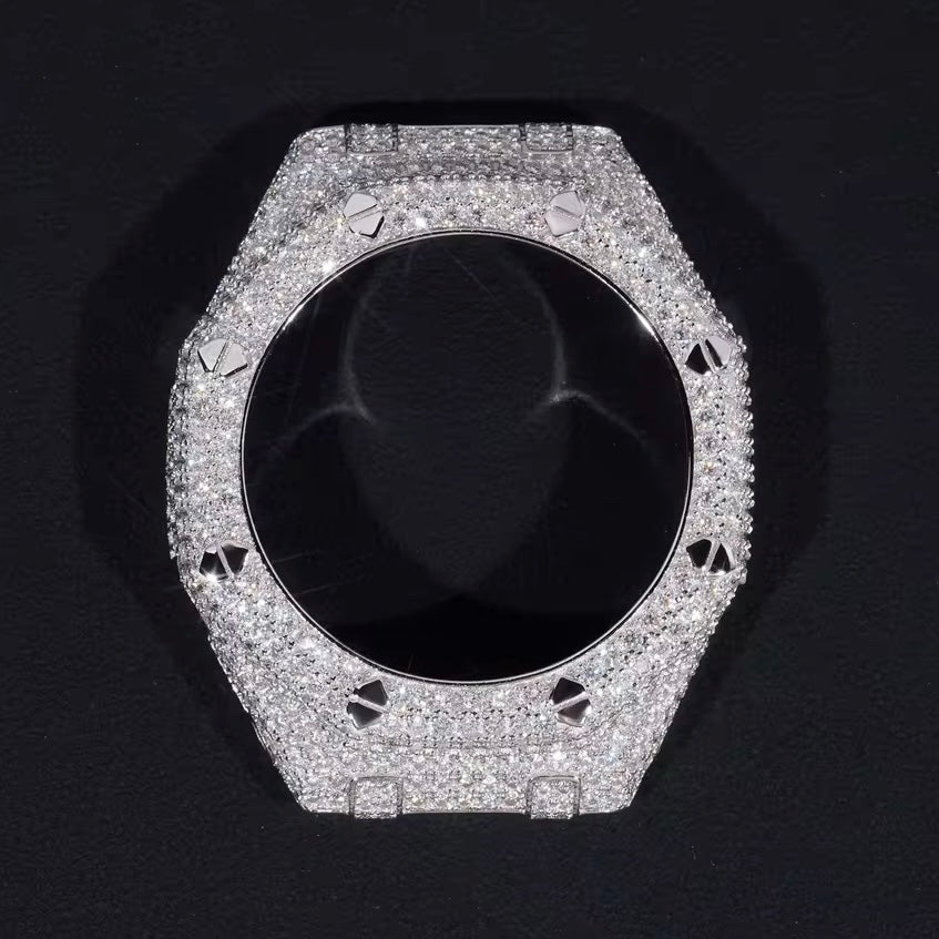 G Shock GA2100 Moissanite Watch Case 14K Gold detail - The Real Jewelry Company