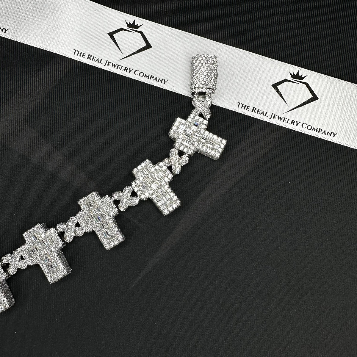 Infinity Baguette Cross Bracelet