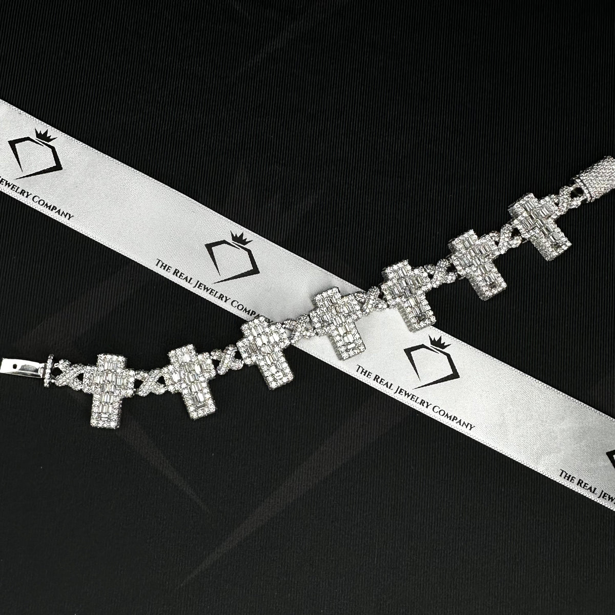 Infinity Baguette Cross Bracelet