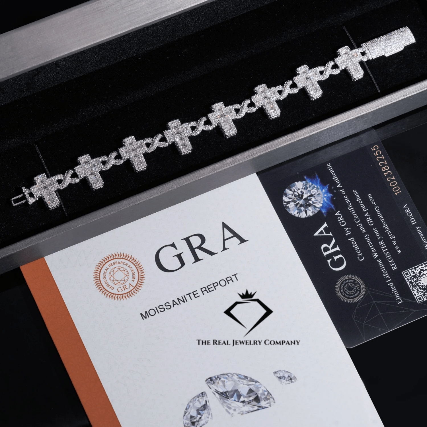 Infinity Baguette Cross Bracelet