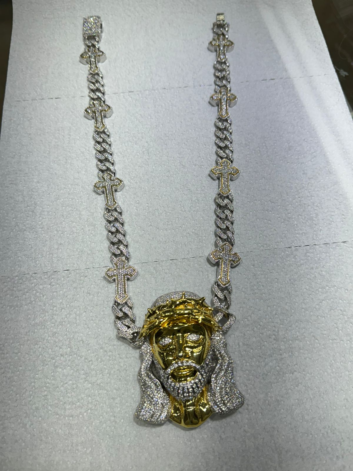 Jesus Piece and Cuban Chain Custom Combo - The Real Jewelry CompanyThe Real Jewelry CompanyCharms & Pendants