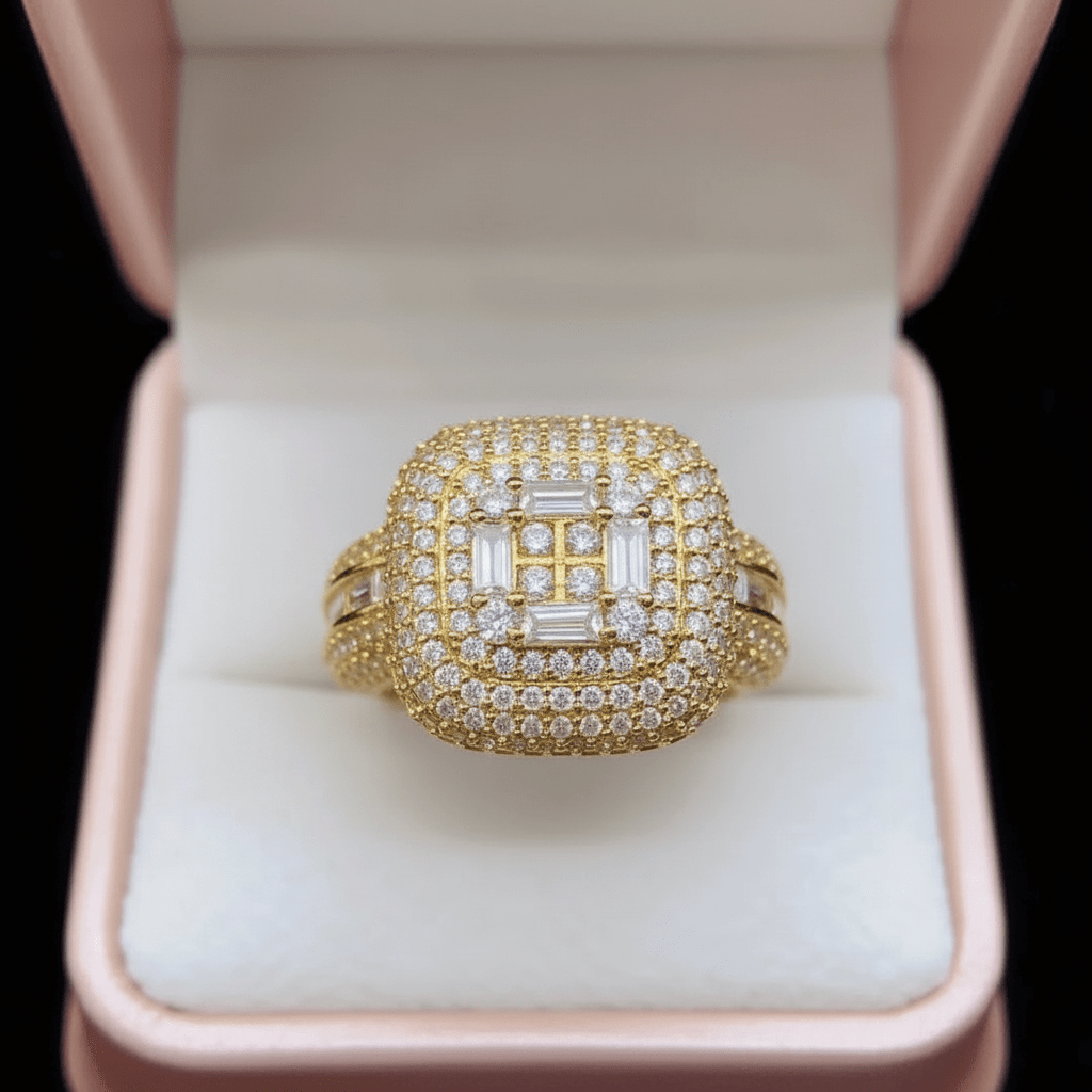 Men's Baguette Moissanite Channel Ring