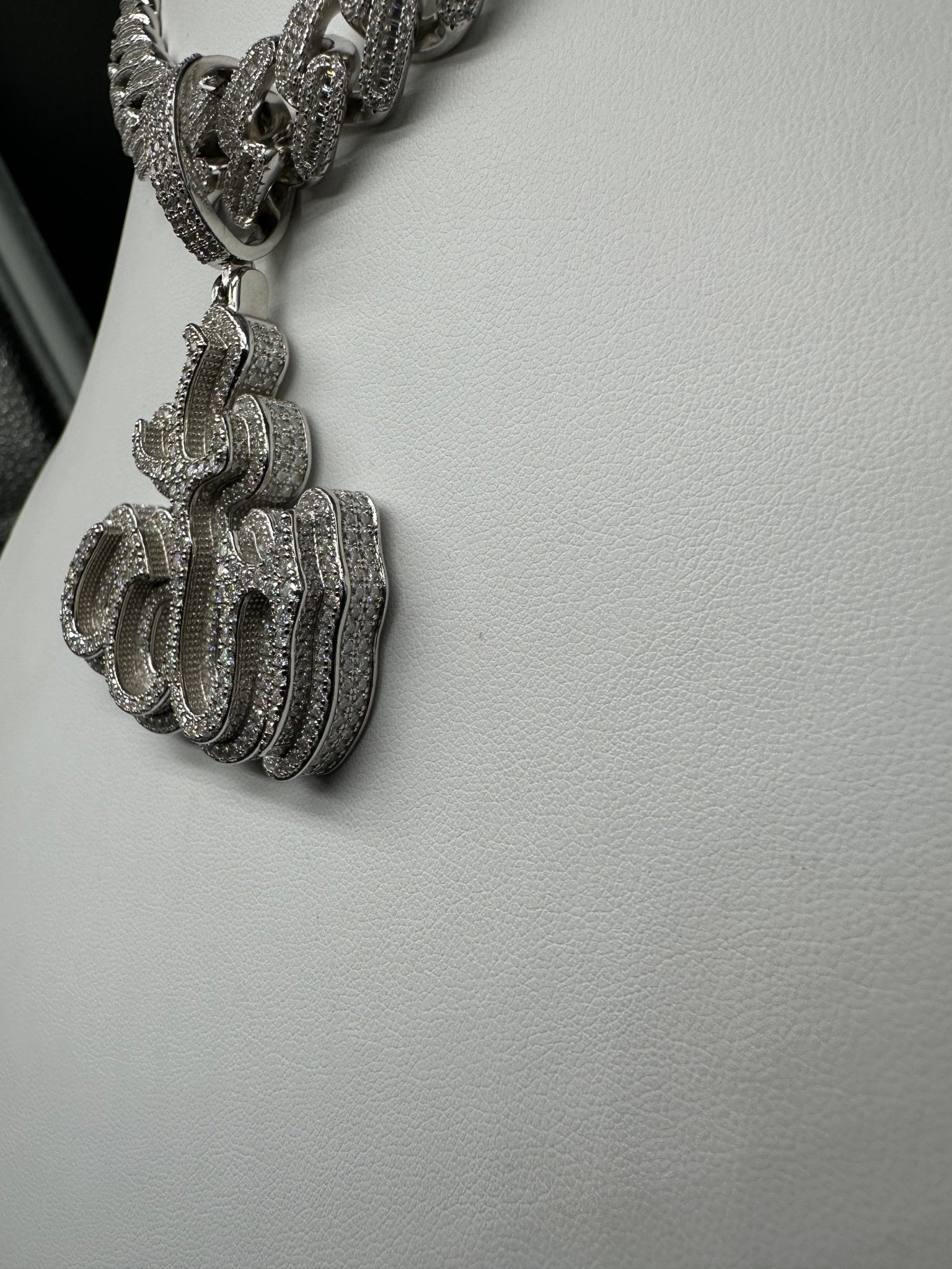 Moissanite Allah Pendant