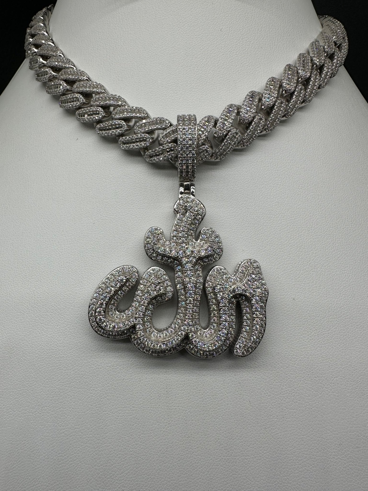 Moissanite Allah Pendant