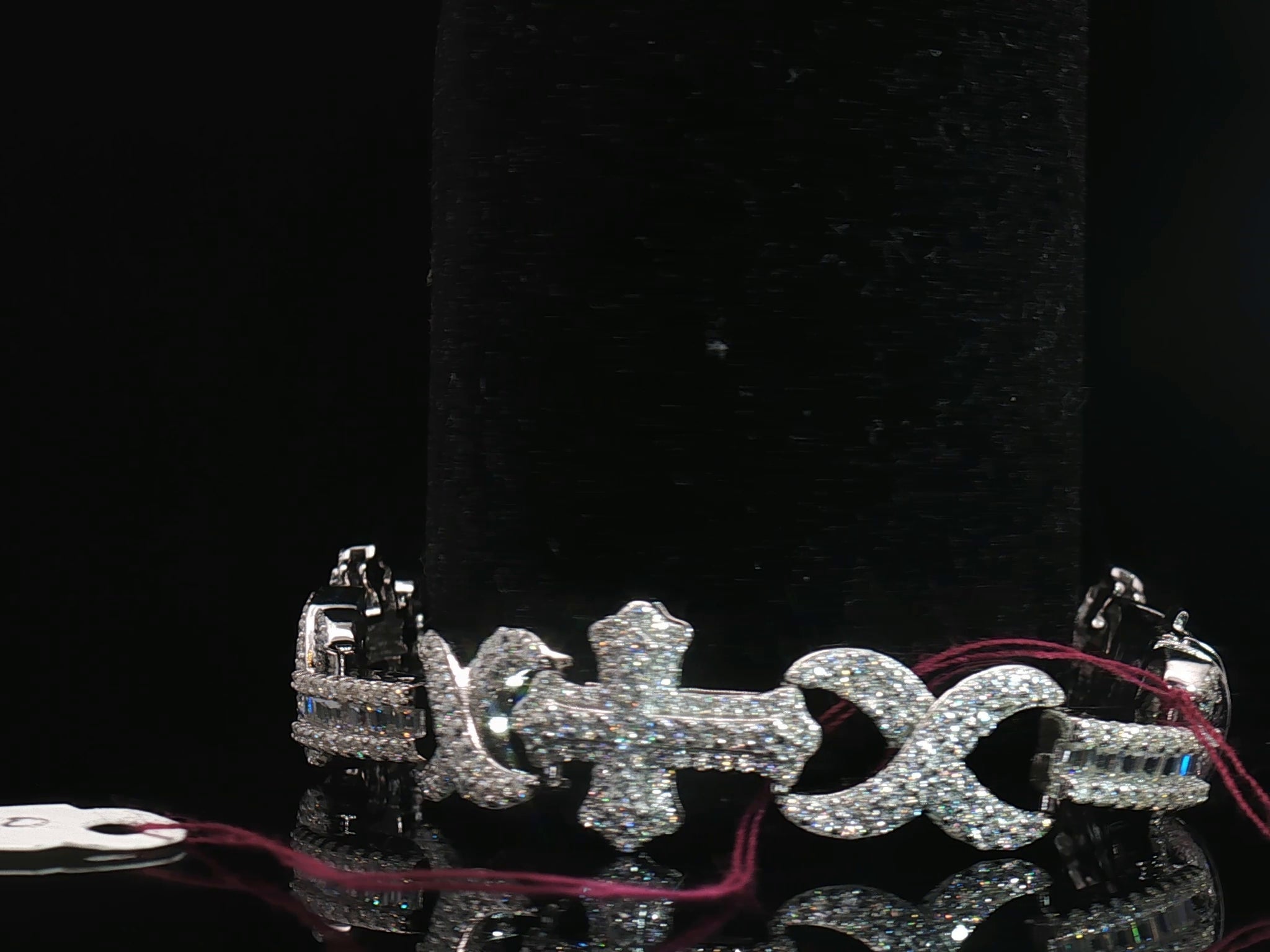 Moissanite Infinity Cross Tennis Bracelet