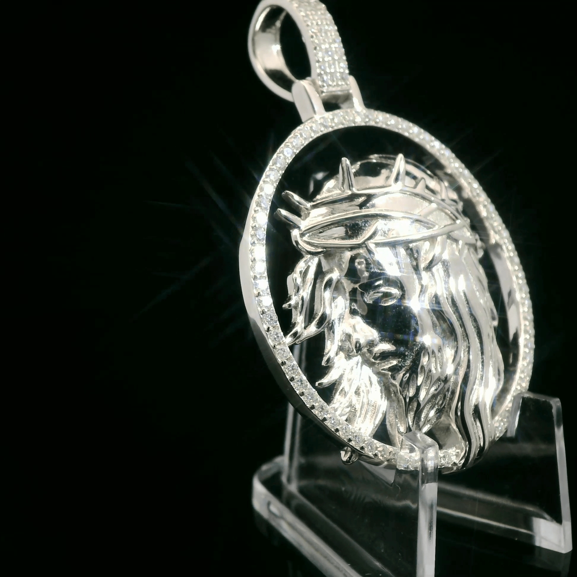 Moissanite Jesus Memory Pendant - The Real Jewelry CompanyThe Real Jewelry CompanyPendant