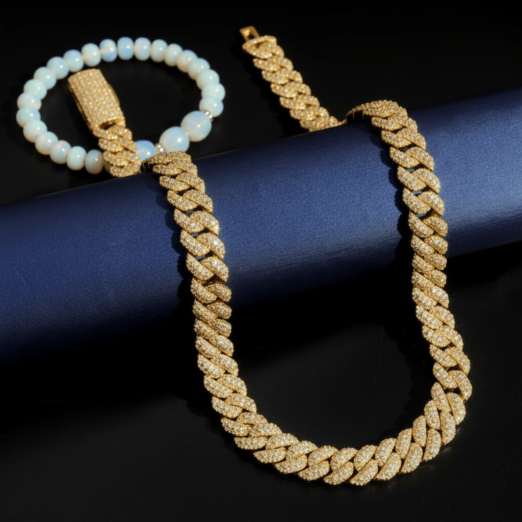 Royal Frost – 13MM Solid 925 Moissanite Cuban Chain