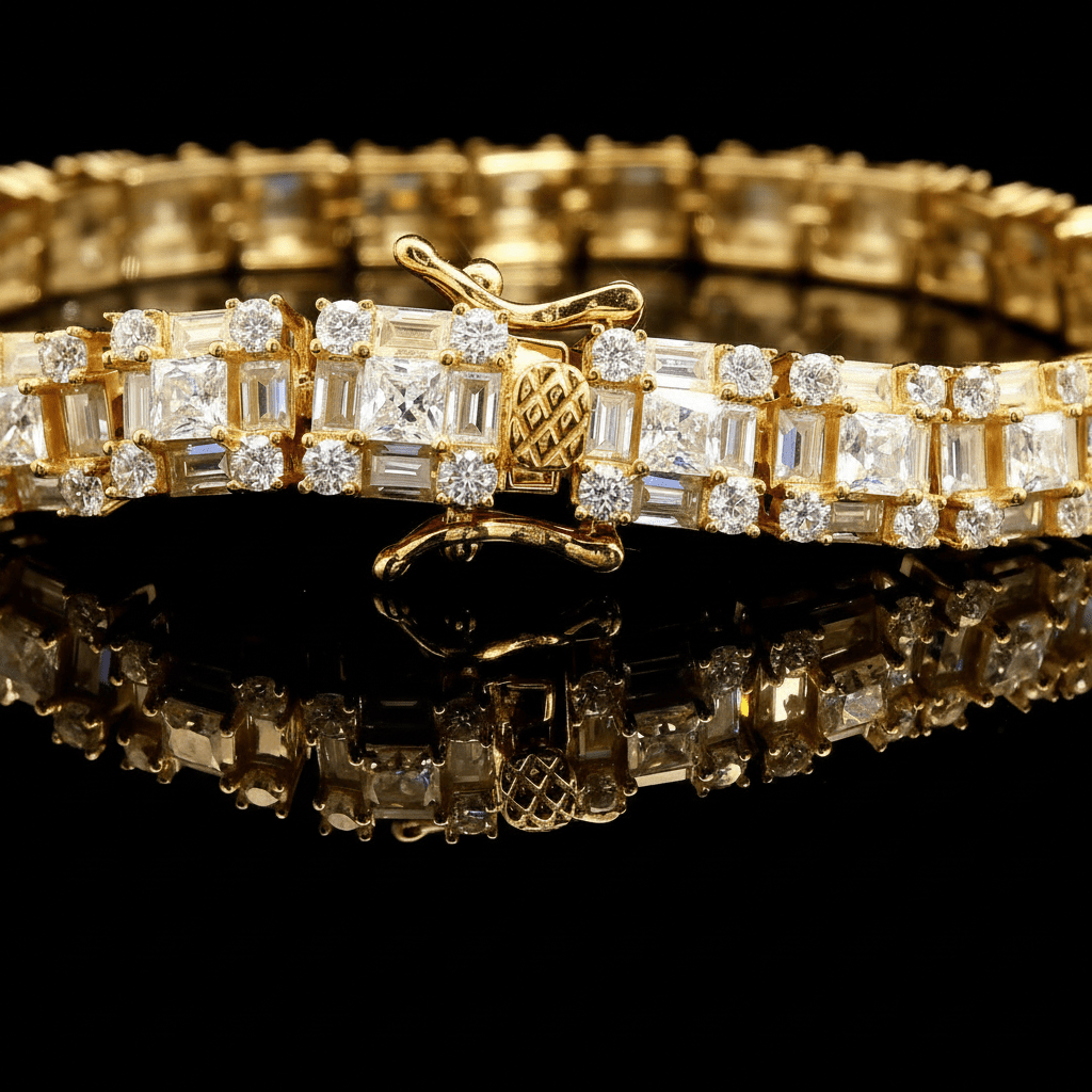 The Glacier Link Moissanite Tennis Bracelet | VVS Moissanite Tennis Bracelet