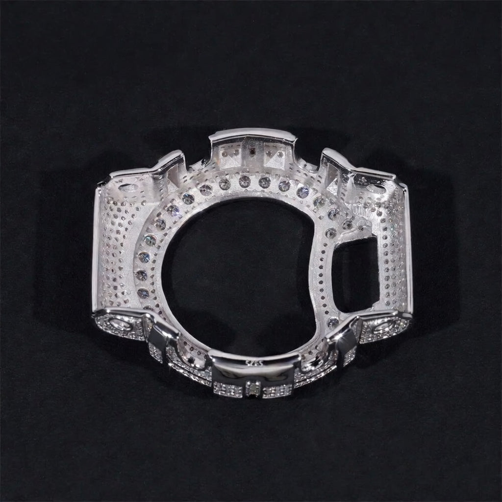 Iced Out Moissanite Watch - 925 Sterling Silver