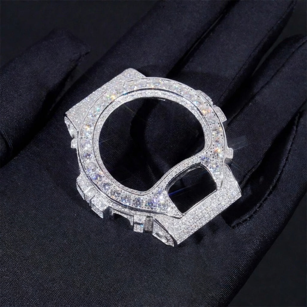 Iced Out Moissanite Watch - 925 Sterling Silver