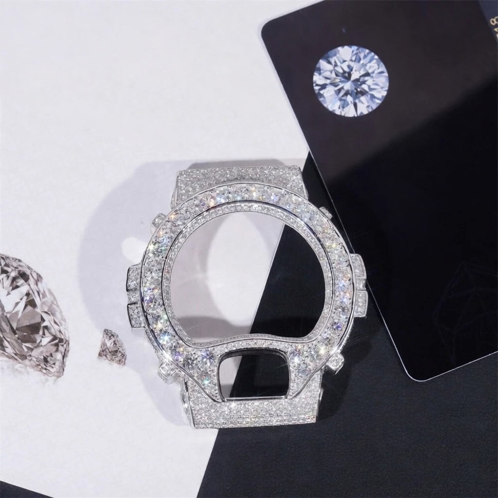 Iced Out Moissanite Watch - 925 Sterling Silver