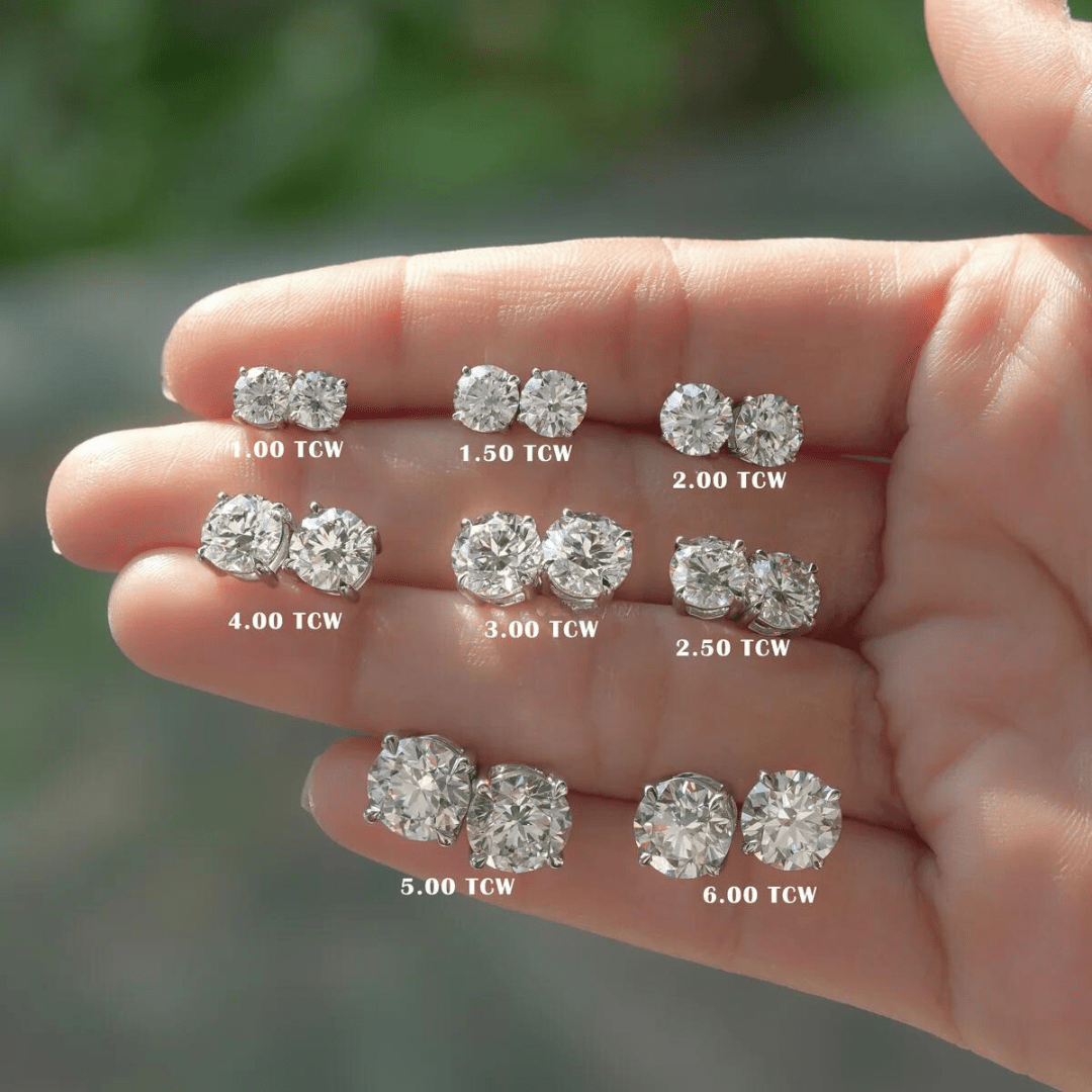 VVS1 Lab Grown Diamond Stud Earrings - The Real Jewelry CompanyThe Real Jewelry CompanyEarrings