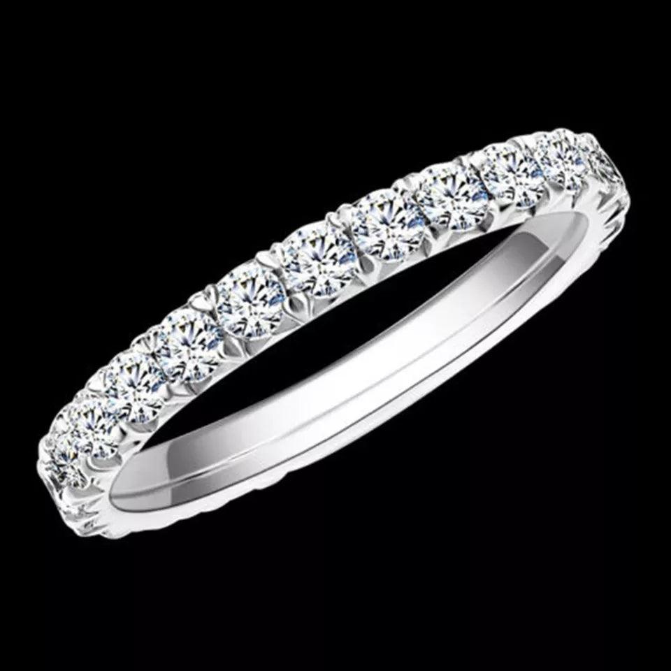 10k Gold 1.8MM Moissanite Eternity Ring - The Real Jewelry CompanyThe Real Jewelry CompanyRings
