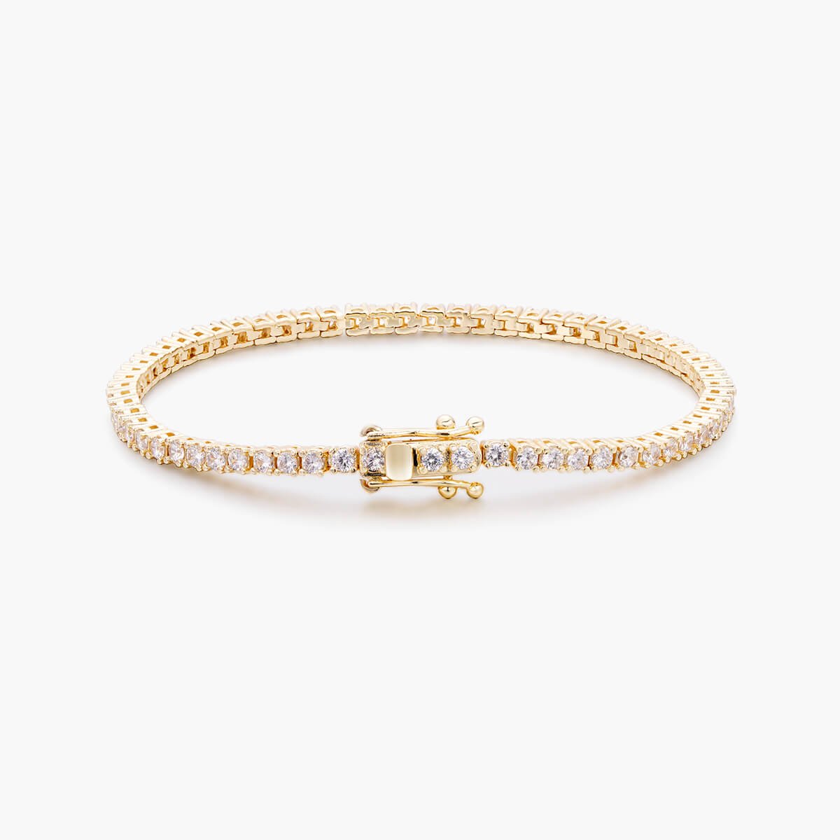 10K Solid Gold 2mm Moissanite Tennis Bracelet - The Real Jewelry CompanyThe Real Jewelry CompanyBracelets