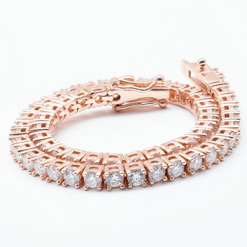 10k Solid Gold 3mm Moissanite Tennis Bracelet - The Real Jewelry CompanyThe Real Jewelry CompanyBracelets