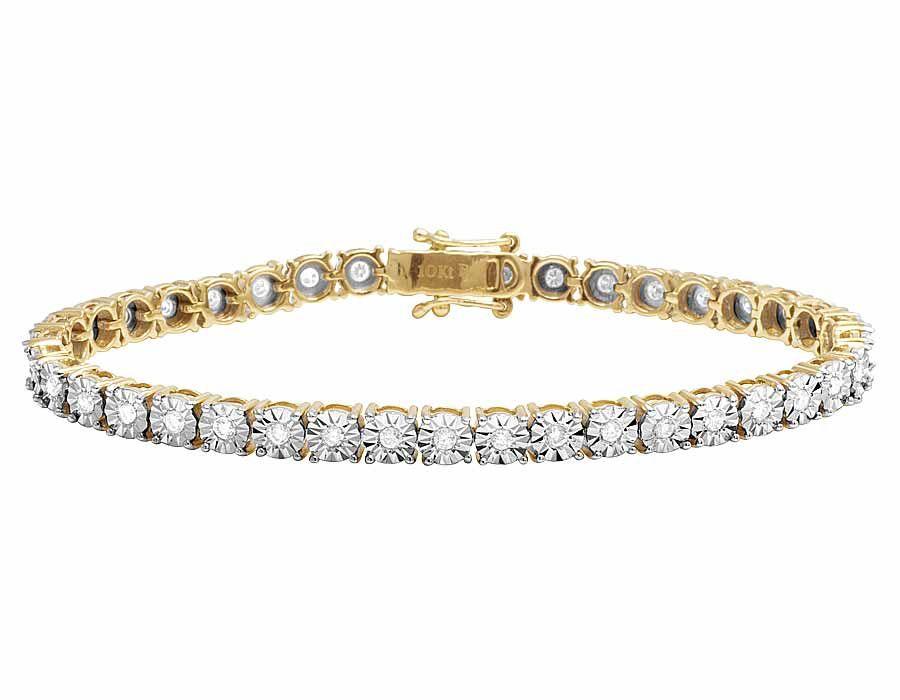 10K Solid Gold 5mm Moissanite Tennis Bracelet - The Real Jewelry CompanyThe Real Jewelry CompanyBracelets