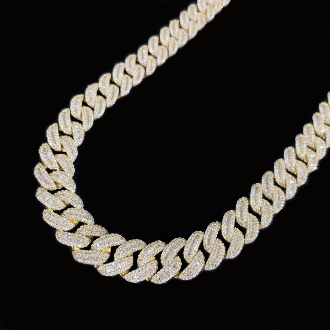 12MM Baguette Moissanite Cuban Chain - The Real Jewelry CompanyThe Real Jewelry CompanyNecklaces