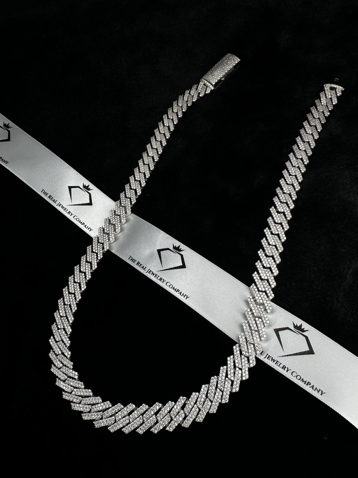 12mm Moissanite Prong Style Cuban Chain - The Real Jewelry CompanyThe Real Jewelry CompanyNecklaces
