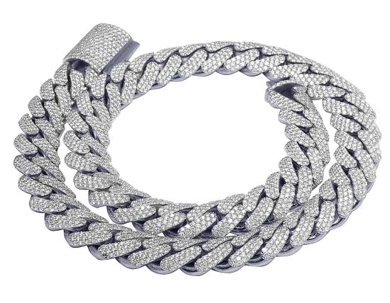 15MM 39CT VS Lab Diamond Cuban Chain - The Real Jewelry CompanyThe Real Jewelry CompanyNecklaces