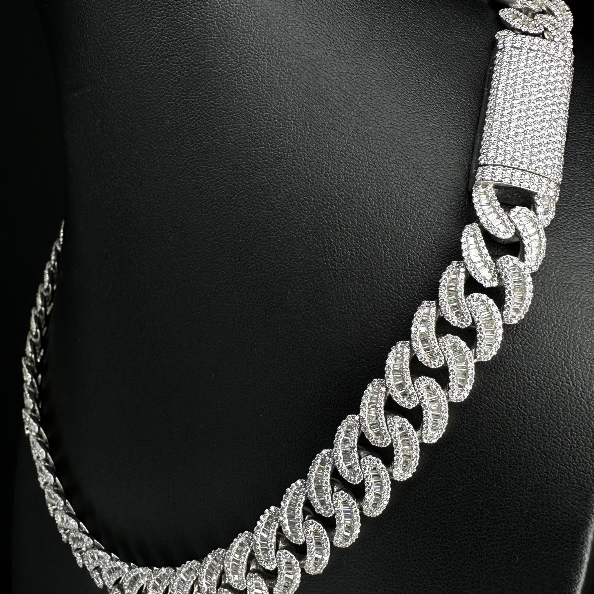 15MM Baguette Diamond Cuban Chain - The Real Jewelry CompanyThe Real Jewelry CompanyNecklaces