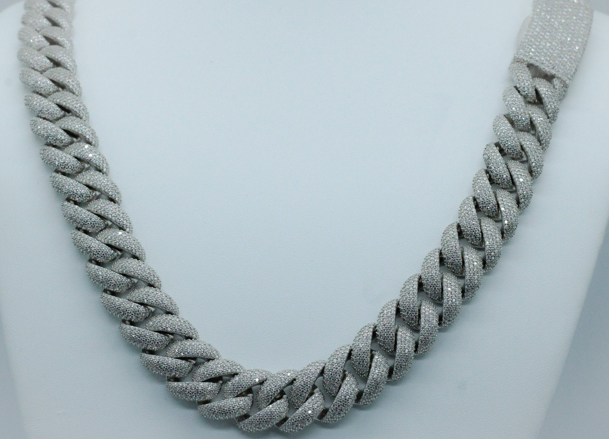 Cuban Chain Ice Necklace Price 12mm Iced Diamond Cut Miami Cuban