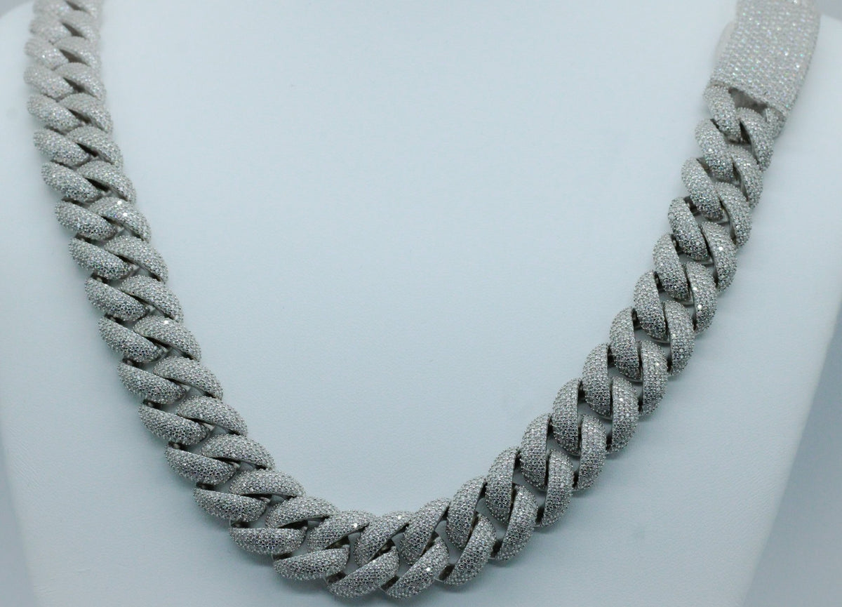 16MM Miami Link Crushed Ice Chain - The Real Jewelry CompanyThe Real Jewelry CompanyNecklaces