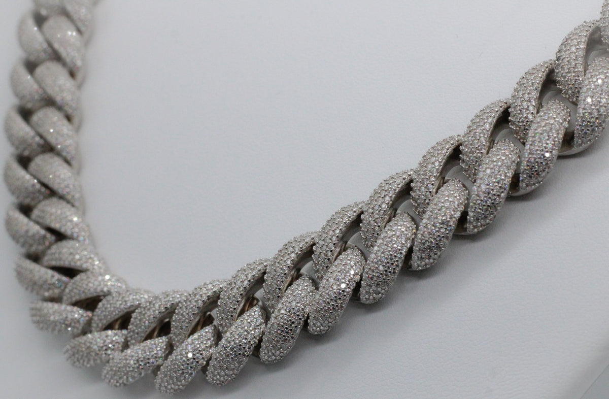 16MM Miami Link Crushed Ice Chain - The Real Jewelry CompanyThe Real Jewelry CompanyNecklaces