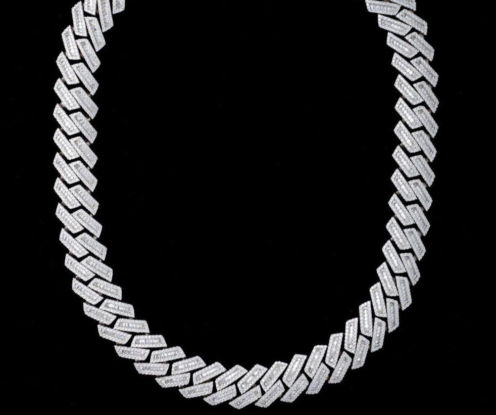 18MM Baguette Moissanite Cuban Chain - The Real Jewelry CompanyThe Real Jewelry CompanyNecklaces