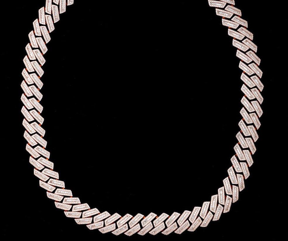 18MM Baguette Moissanite Cuban Chain - The Real Jewelry CompanyThe Real Jewelry CompanyNecklaces