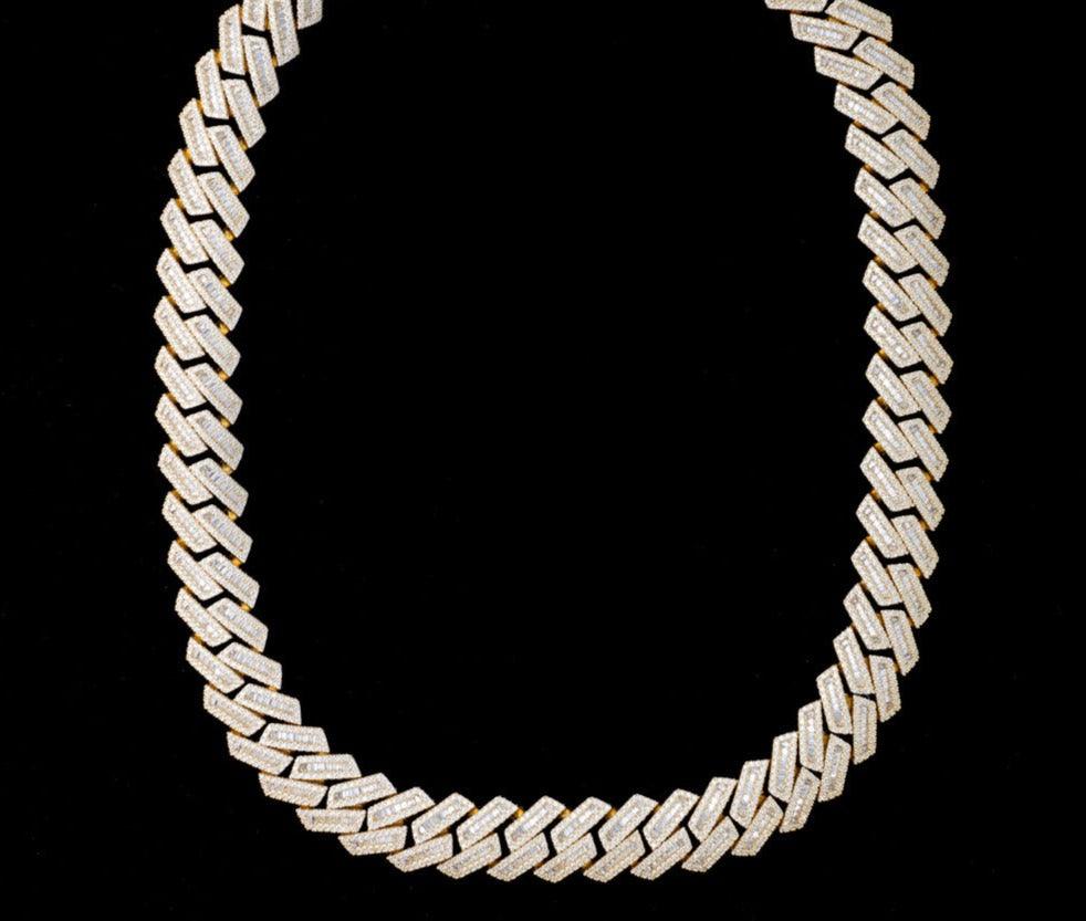 18MM Baguette Moissanite Cuban Chain - The Real Jewelry CompanyThe Real Jewelry CompanyNecklaces