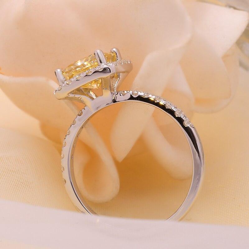 2CT Yellow Princess Cut Moissanite 10K Gold Ring - The Real Jewelry CompanyThe Real Jewelry CompanyRings