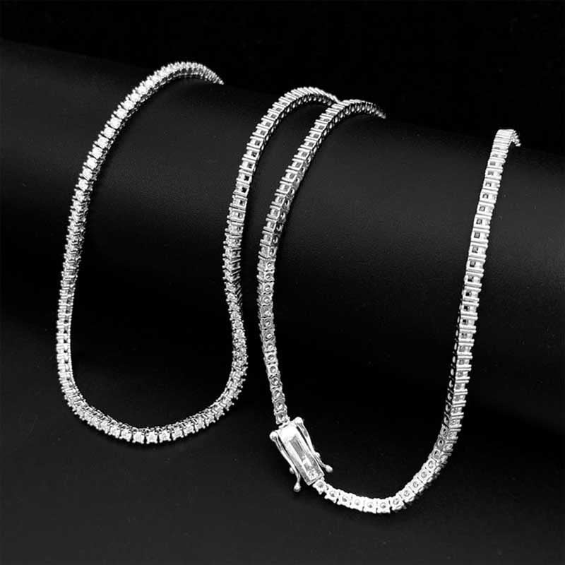 2mm Moissanite Tennis Chain - The Real Jewelry CompanyThe Real Jewelry CompanyNecklaces