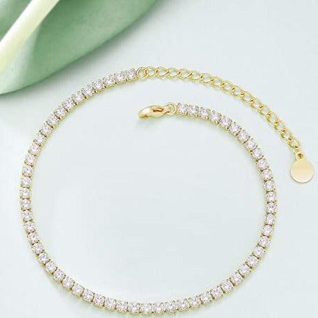 3mm Moissanite Tennis Anklet - The Real Jewelry CompanyThe Real Jewelry CompanyAnklets