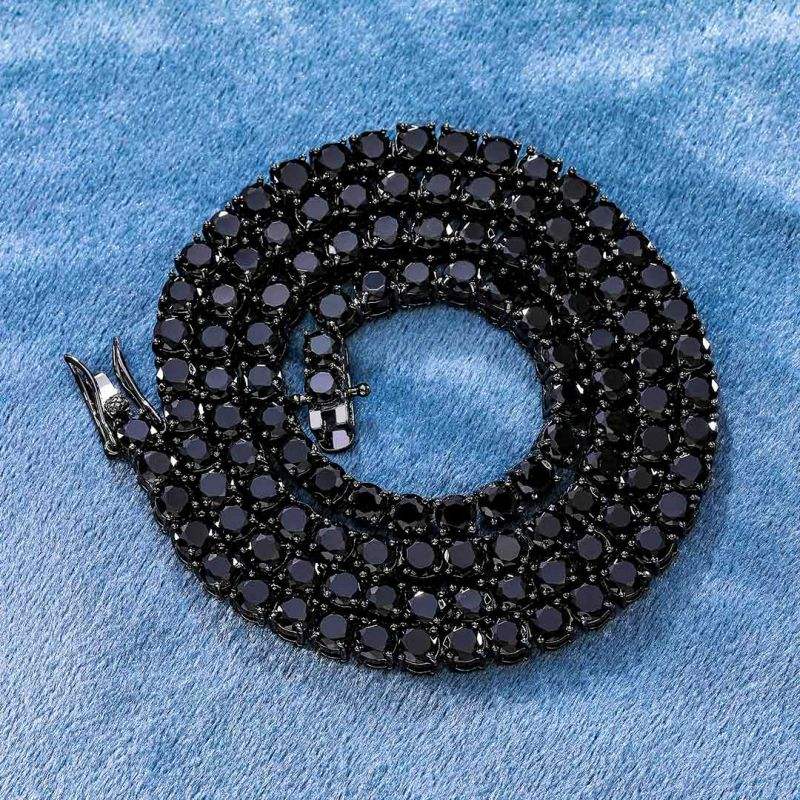 4mm Black Moissanite Tennis Chain - The Real Jewelry CompanyThe Real Jewelry CompanyNecklaces