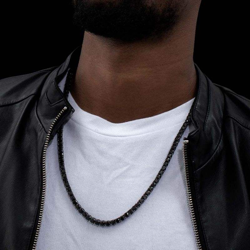 Black on sale tennis necklace