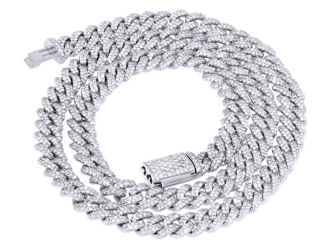 8mm Diamond Miami Cuban Chain - The Real Jewelry CompanyThe Real Jewelry CompanyNecklaces