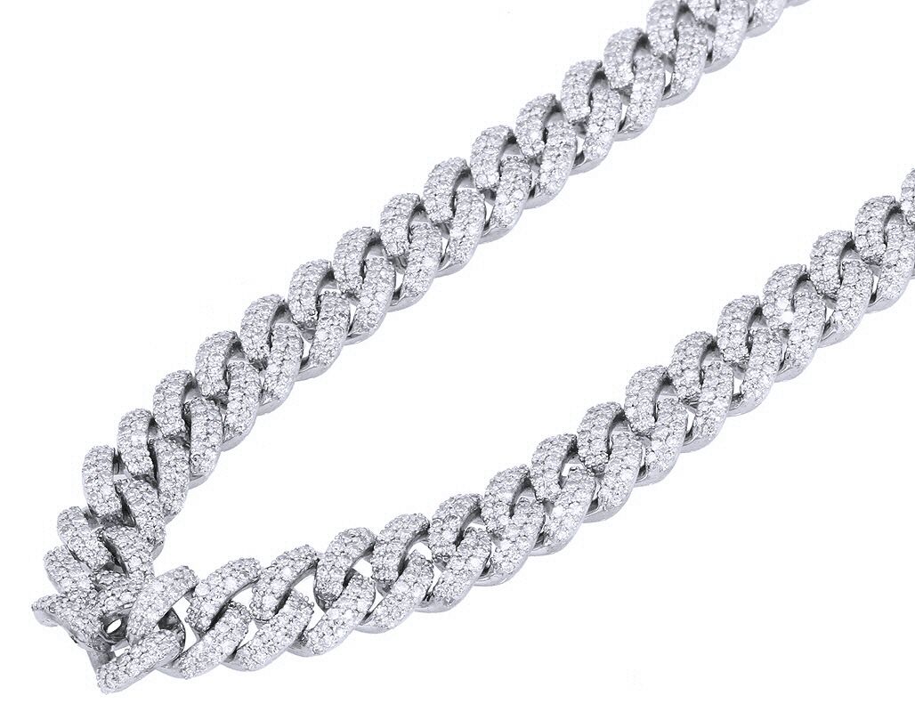 8mm Diamond Miami Cuban Chain - The Real Jewelry CompanyThe Real Jewelry CompanyNecklaces