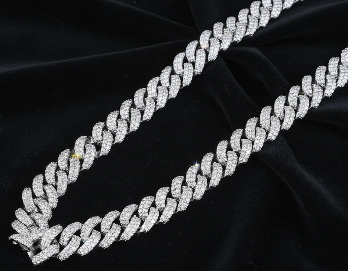 8mm Diamond Miami Cuban Chain - The Real Jewelry CompanyThe Real Jewelry CompanyNecklaces