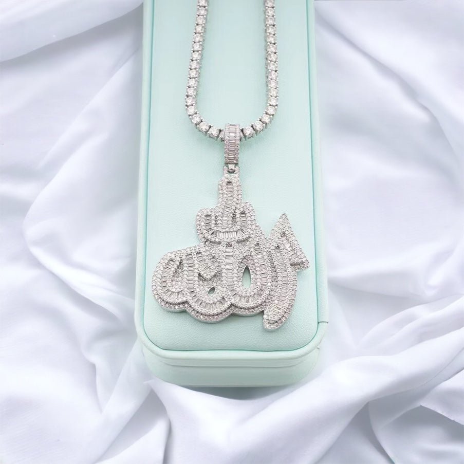 Iced out allah on sale pendant