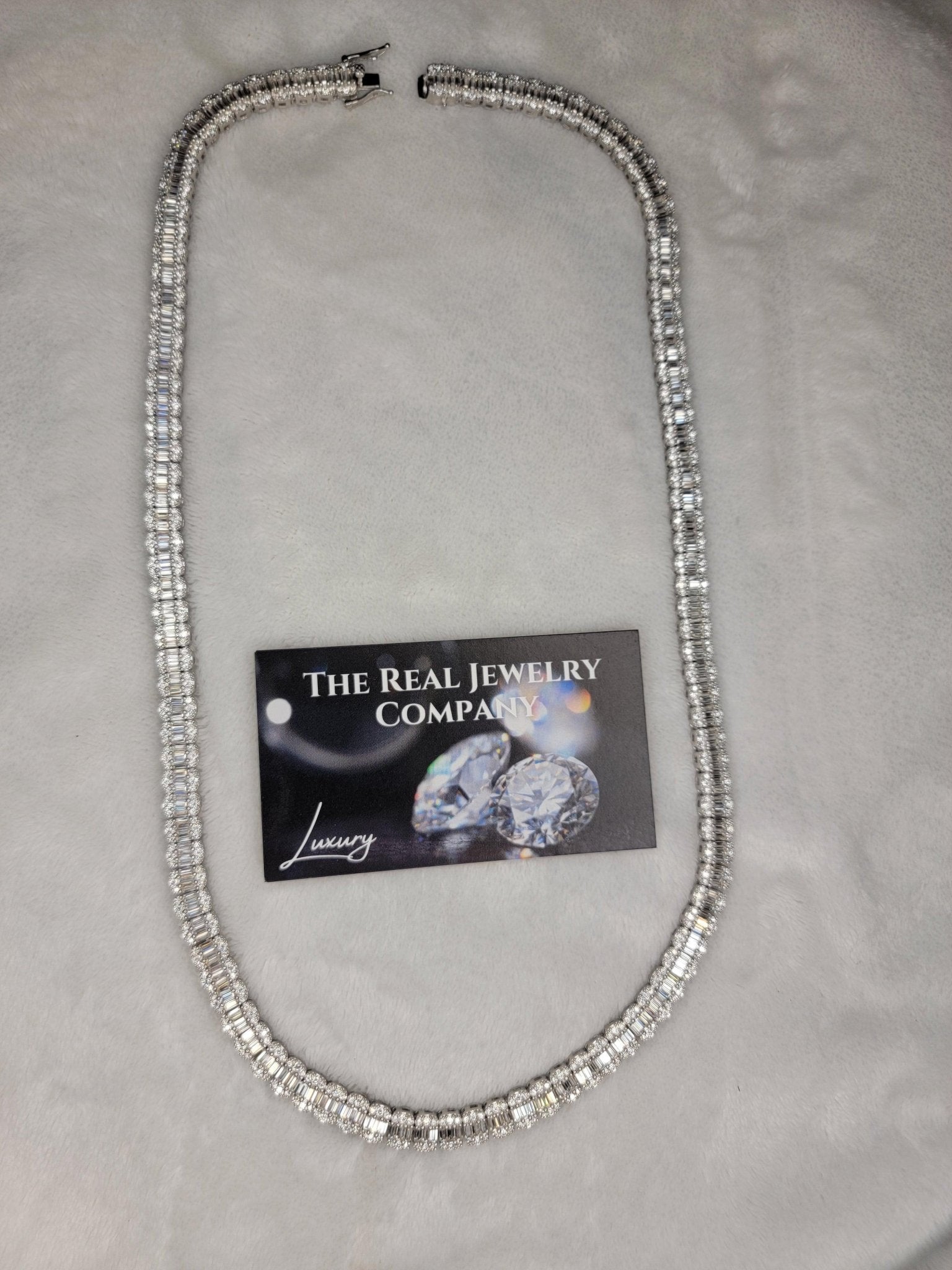 Baguette Cut Moissanite Tennis Chain - The Real Jewelry CompanyThe Real Jewelry CompanyNecklaces