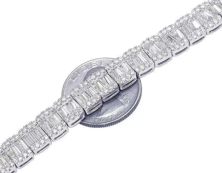 Baguette Cut Moissanite Tennis Chain - The Real Jewelry CompanyThe Real Jewelry CompanyNecklaces