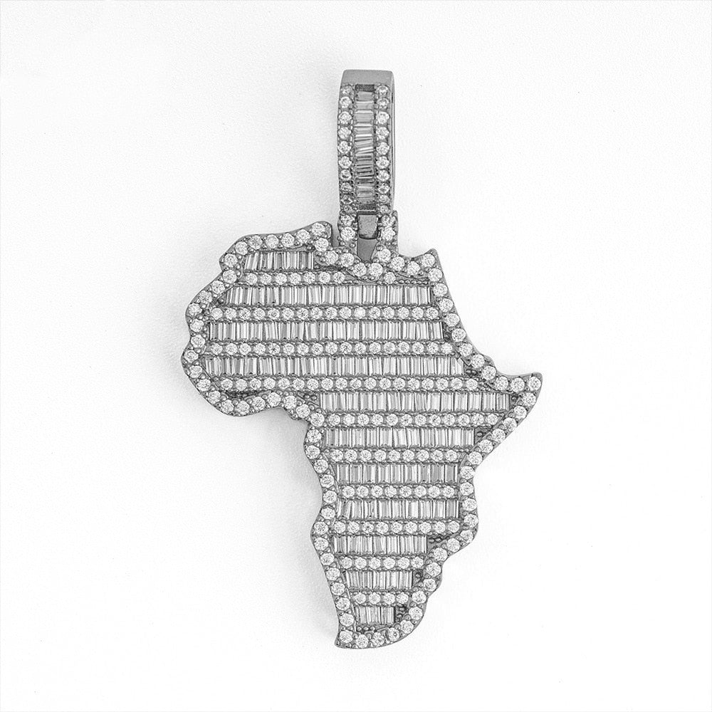 Baguette Moissanite Africa Pendant - The Real Jewelry CompanyThe Real Jewelry Company