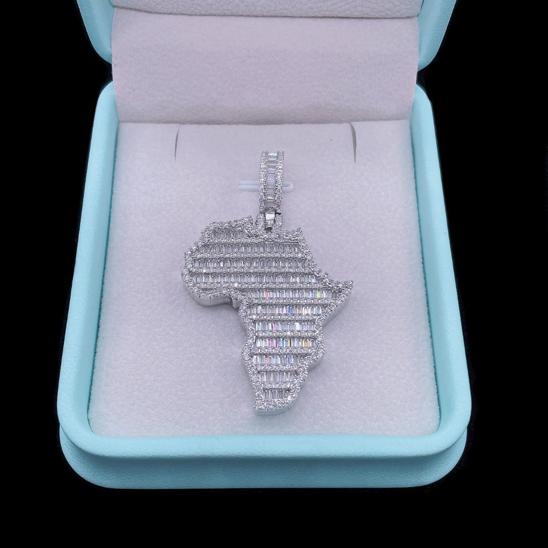 Baguette Moissanite Africa Pendant - The Real Jewelry CompanyThe Real Jewelry Company